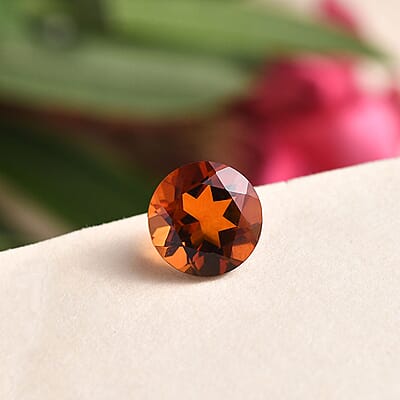 Brazilian Cherry Citrine (Rnd 9 mm) 2.12 ctw Loose Gemstone