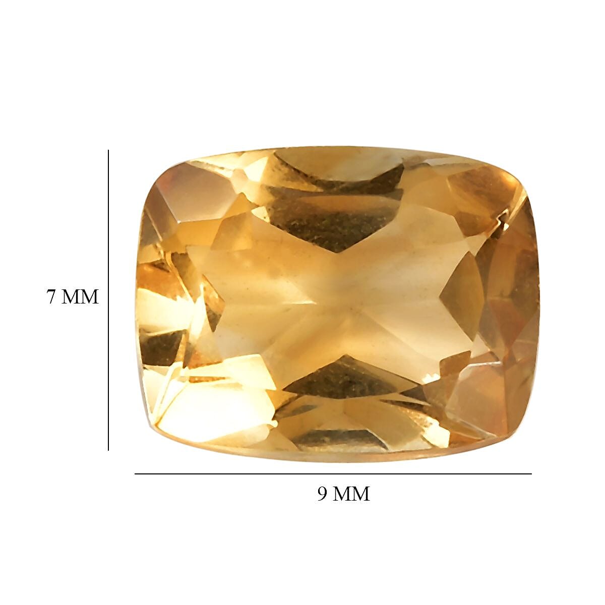 Brazilian Citrine (Cush 9x7 mm) 1.61 ctw Loose Gemstone image number 4
