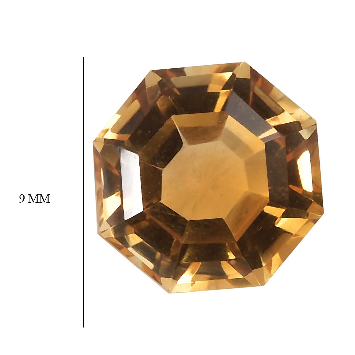 AA Brazilian Citrine (Octillion 9 mm) 2.50 ctw Loose Gemstone