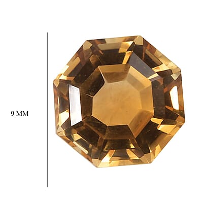 AA Brazilian Citrine (Octillion 9 mm) 2.50 ctw Loose Gemstone