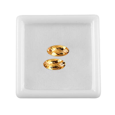 Brazilian Citrine Set of 2 (Ovl 10x5 mm) 2.18 ctw Loose Gemstone