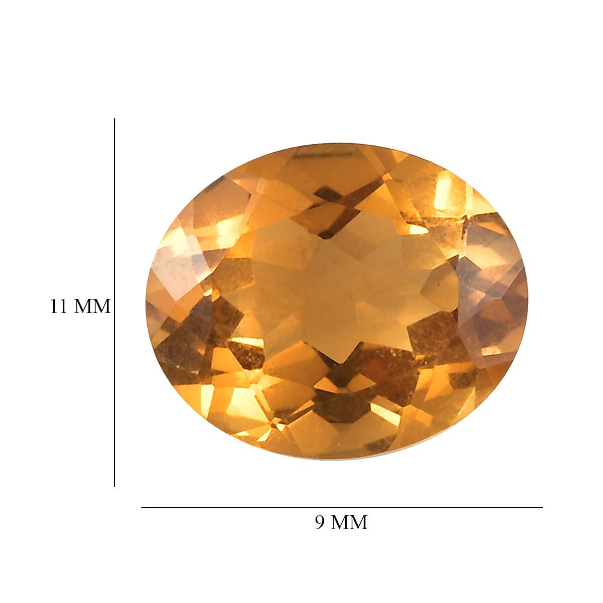 Brazilian Citrine (Ovl 11x9 mm) 2.59 ctw Loose Gemstone