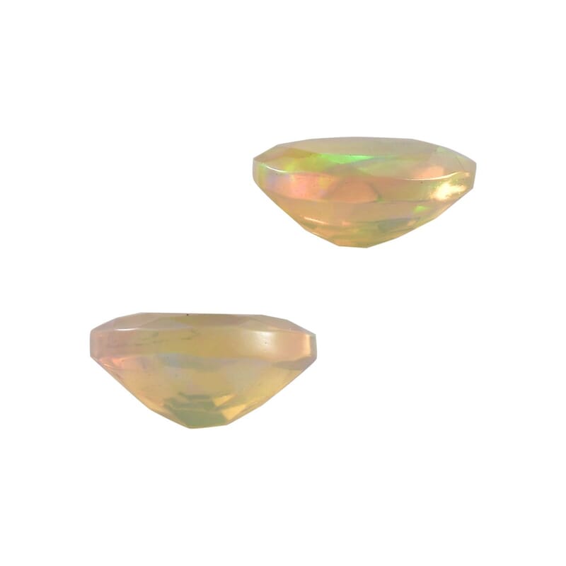 AA Ethiopian Welo Opal Set of 2 (Ovl 8x6 mm) 1.39 ctw Loose Gemstone