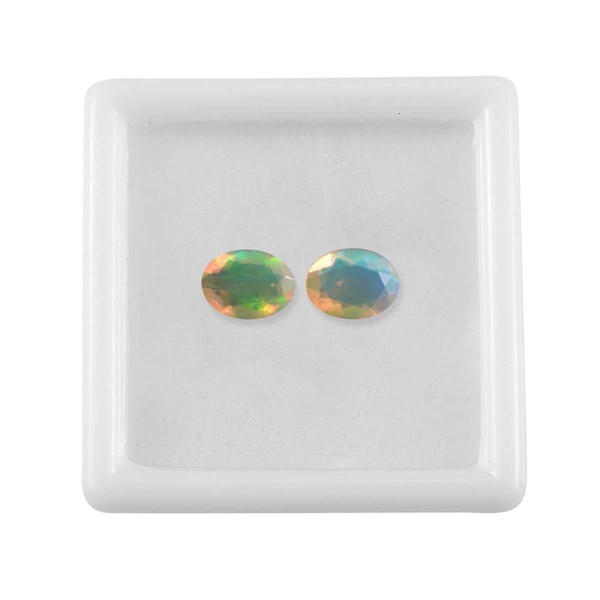 AA Ethiopian Welo Opal Set of 2 (Ovl 8x6 mm) 1.39 ctw Loose Gemstone image number 3