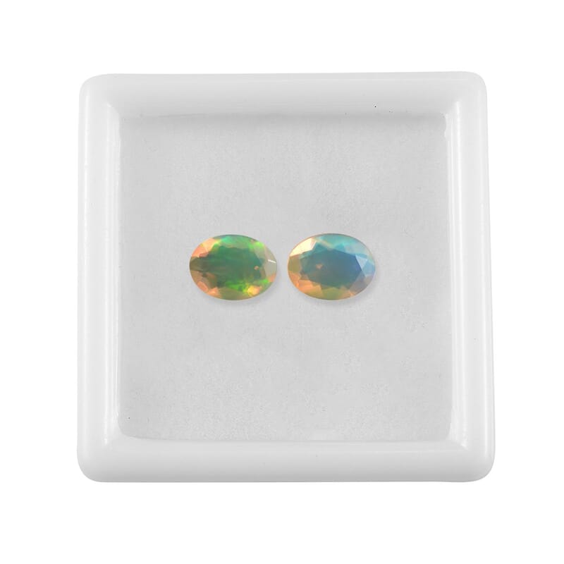 AA Ethiopian Welo Opal Set of 2 (Ovl 8x6 mm) 1.39 ctw Loose Gemstone