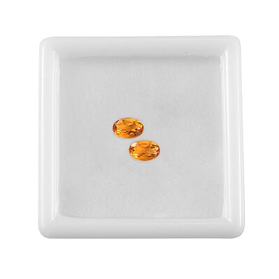 Jalisco Fire Opal Set of 2 (Ovl 6x4 mm) 0.61 ctw Loose Gemstone