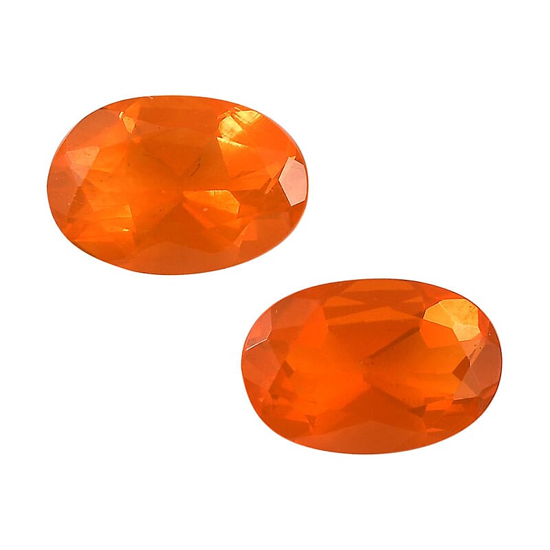 AAA Jalisco Fire Opal Set of 2 (Ovl 6x4 mm) 0.57 ctw Loose Gemstone