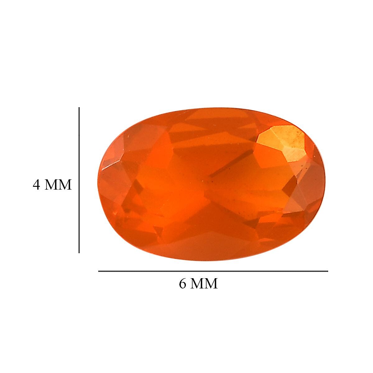 AAA Jalisco Fire Opal Set of 2 (Ovl 6x4 mm) 0.57 ctw Loose Gemstone image number 4