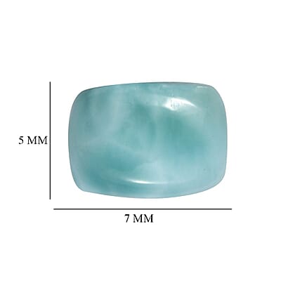 Larimar Set of 2 (Cush 7x5 mm) 2.03 ctw Loose Gemstone