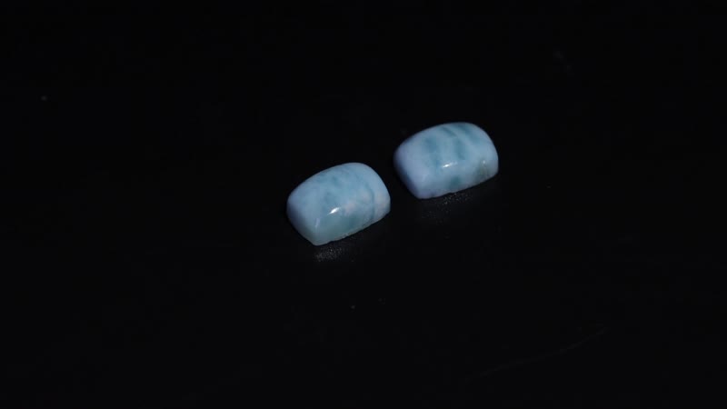 AA Larimar Set of 2 (Cush 7x5 mm) 1.81 ctw Loose Gemstone
