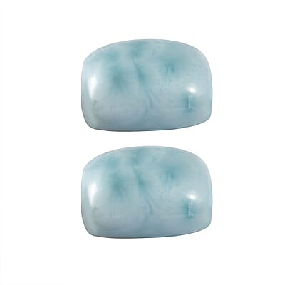 AA Larimar Set of 2 (Cush 7x5 mm) 1.81 ctw Loose Gemstone