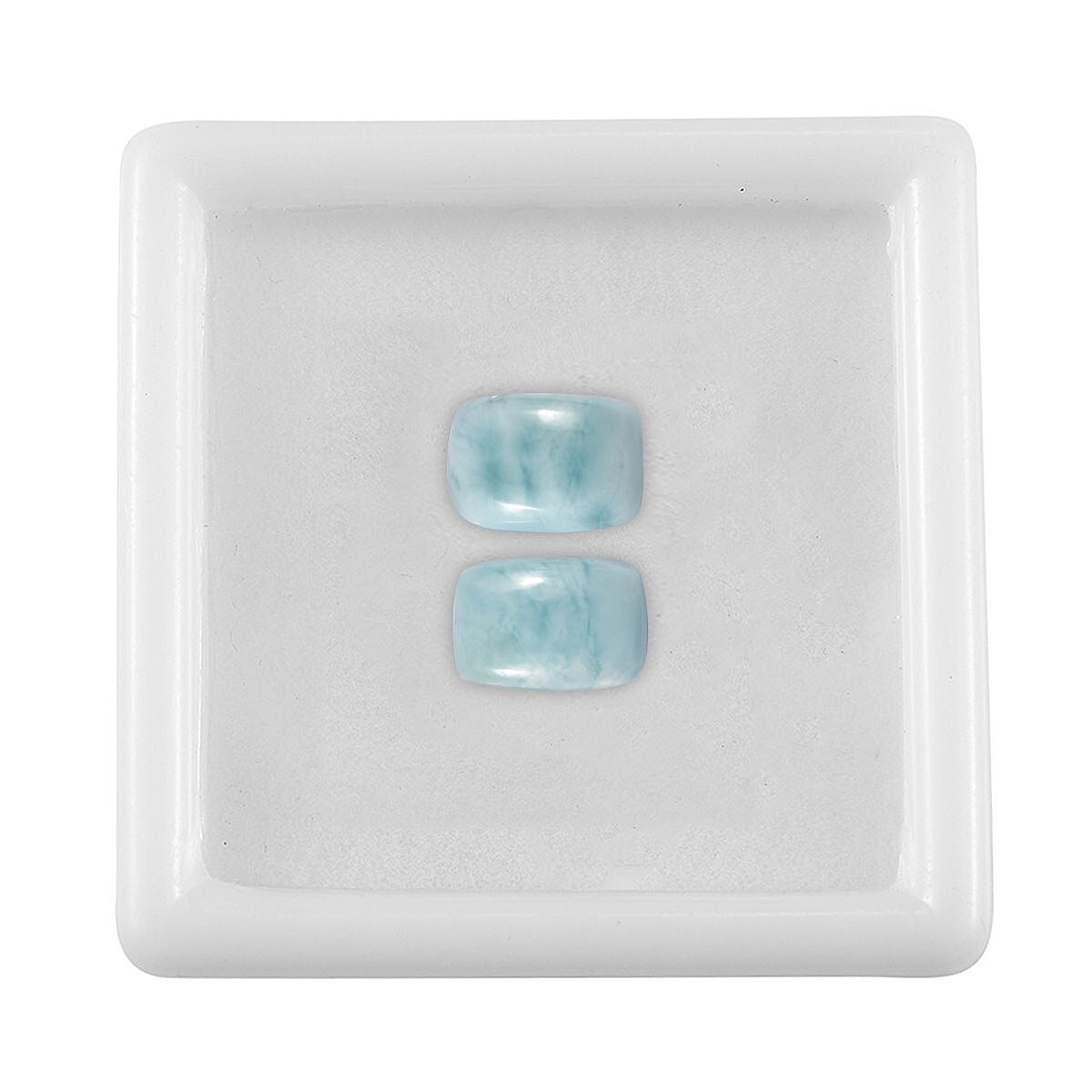 AA Larimar Set of 2 (Cush 7x5 mm) 1.81 ctw Loose Gemstone