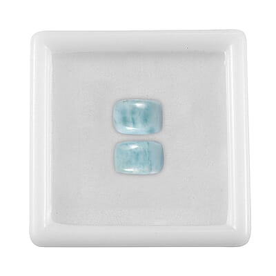 AA Larimar Set of 2 (Cush 7x5 mm) 1.81 ctw Loose Gemstone