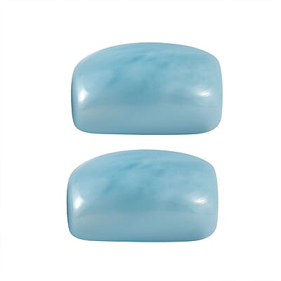 AAA Larimar Set of 2 (Cush 7x5 mm) 2.02 ctw Loose Gemstone