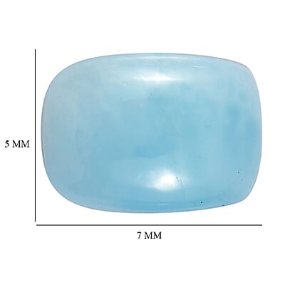 AAA Larimar Set of 2 (Cush 7x5 mm) 2.02 ctw Loose Gemstone