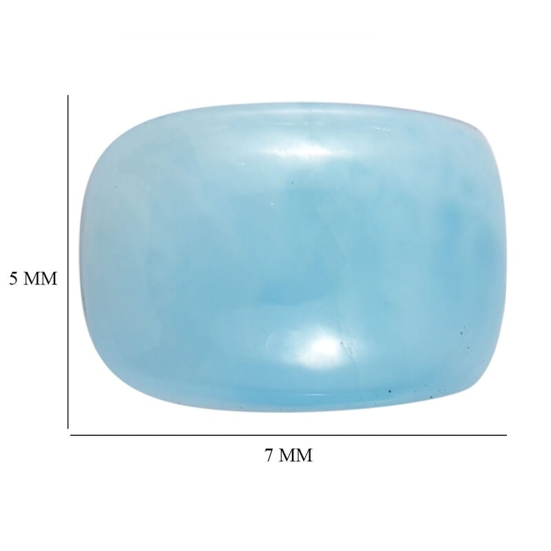 AAA Larimar Set of 2 (Cush 7x5 mm) 2.02 ctw Loose Gemstone
