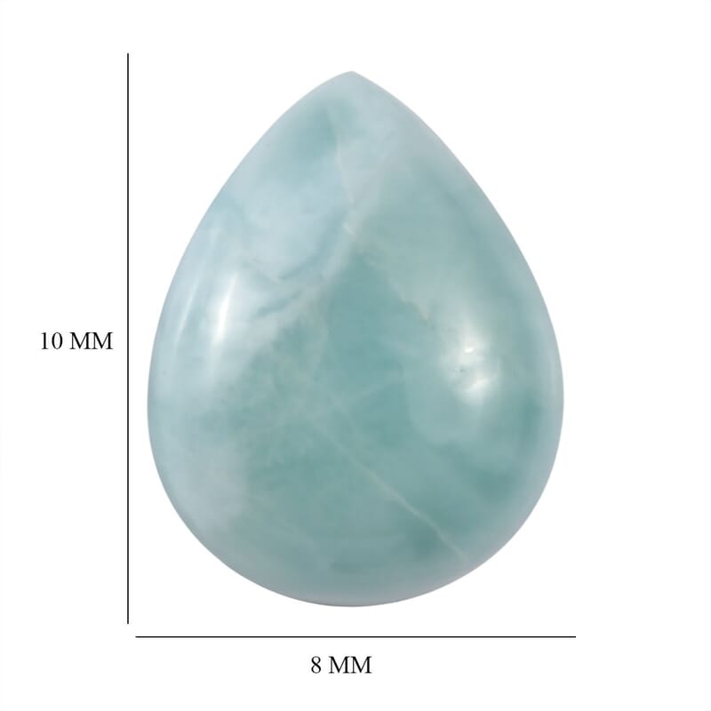 Larimar (Pear 10x8 mm) 3.03 ctw Loose Gemstone