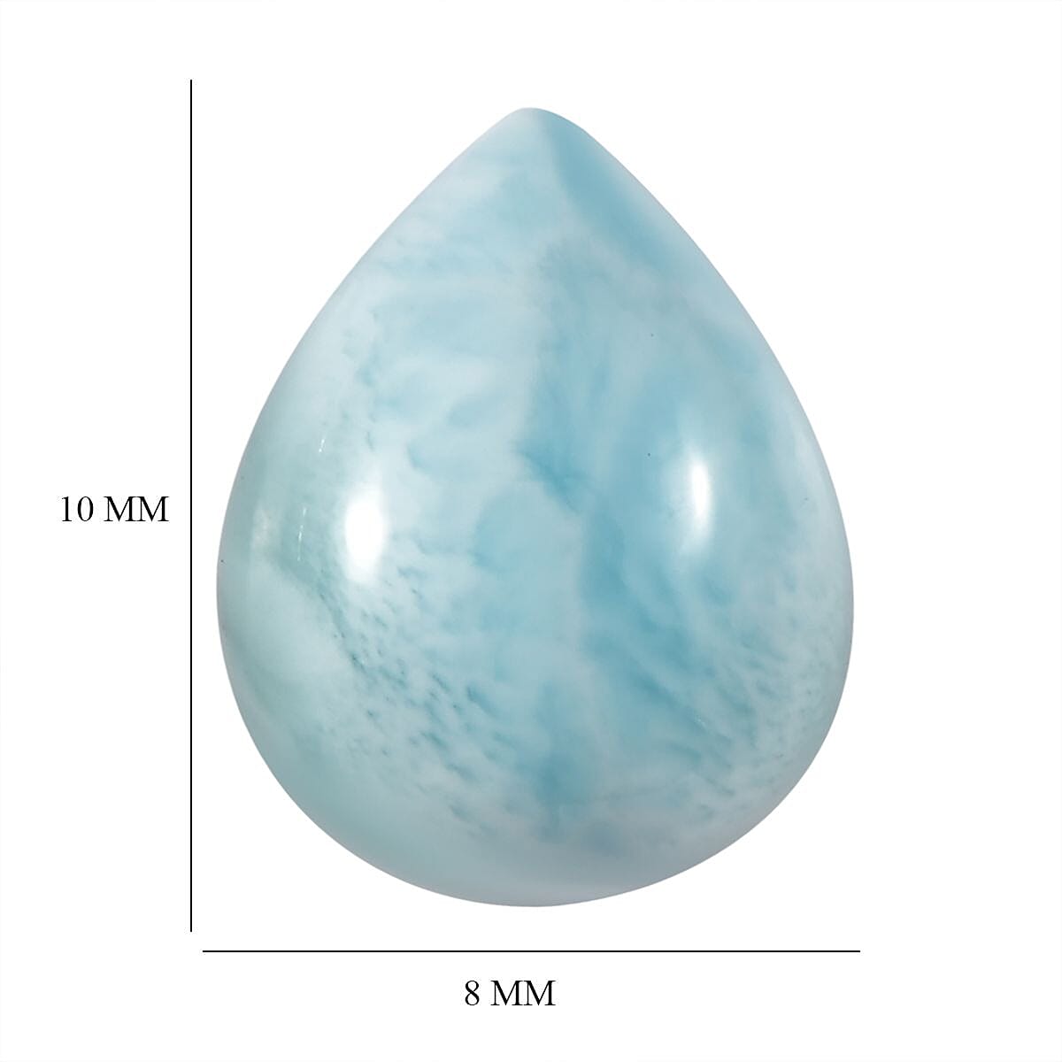 AA Larimar (Pear 10x8 mm) 2.51 ctw Loose Gemstone