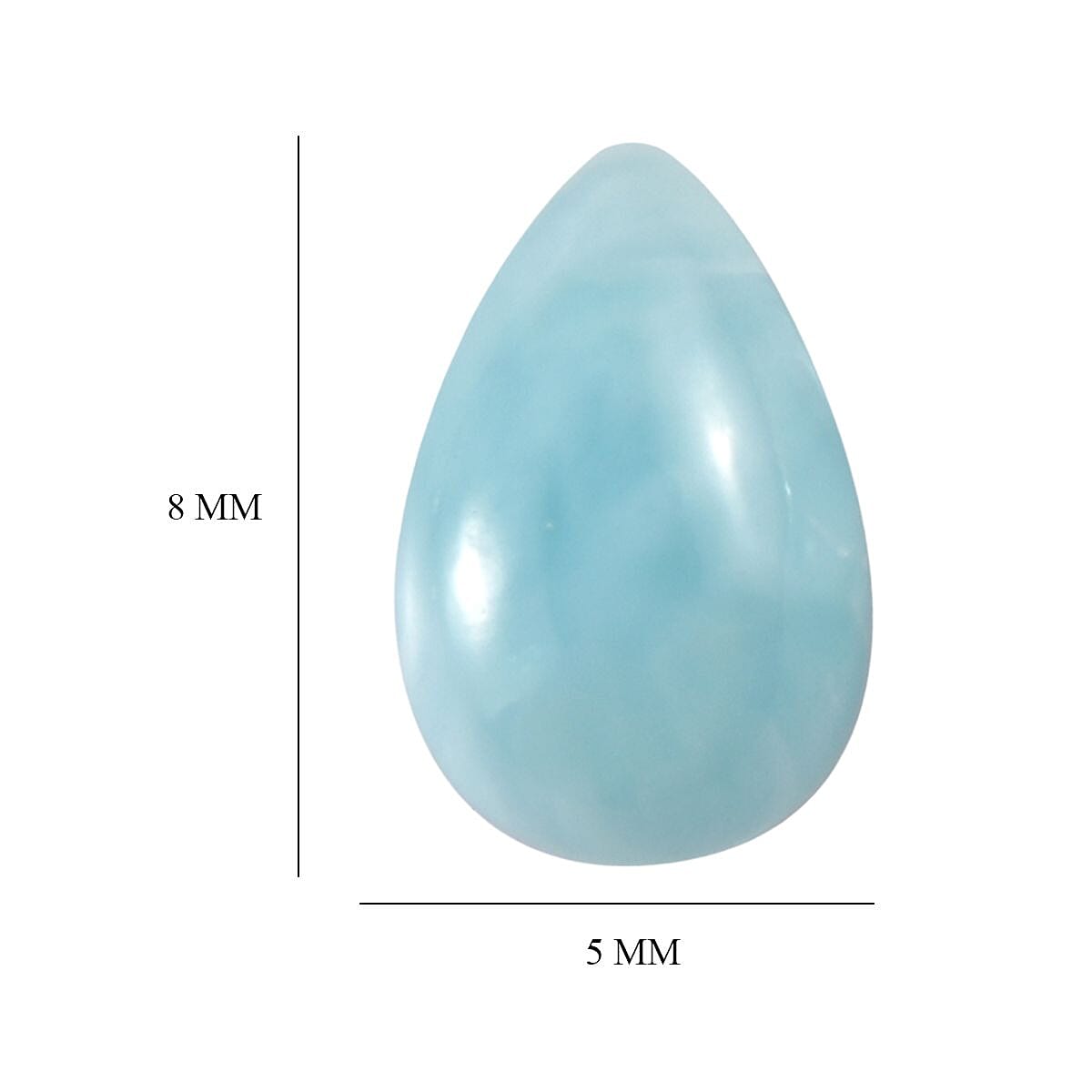 AAA Larimar Set of 2 (Pear 8x5 mm) 1.69 ctw Loose Gemstone