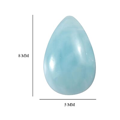 AAA Larimar Set of 2 (Pear 8x5 mm) 1.69 ctw Loose Gemstone