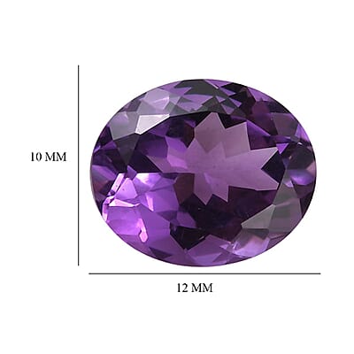 AA Mashamba Amethyst (Ovl 12x10 mm) 3.67 ctw Loose Gemstone