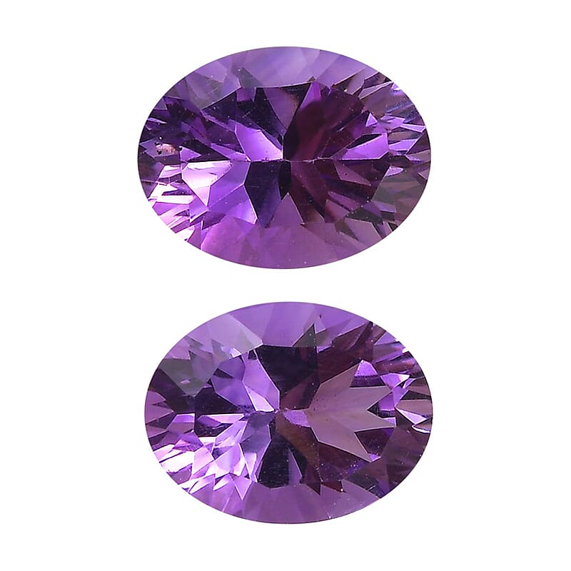 Mashamba Amethyst Set of 2 (Ovl 8x6 mm) 2.28 ctw Loose Gemstone