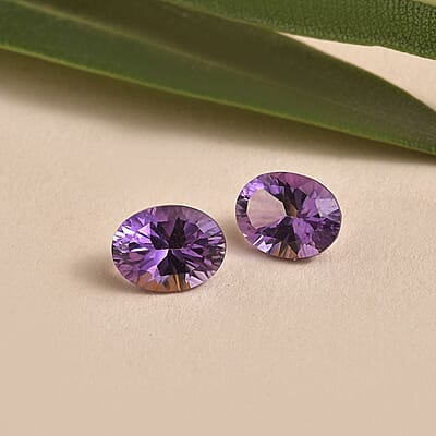 Mashamba Amethyst Set of 2 (Ovl 8x6 mm) 2.28 ctw Loose Gemstone