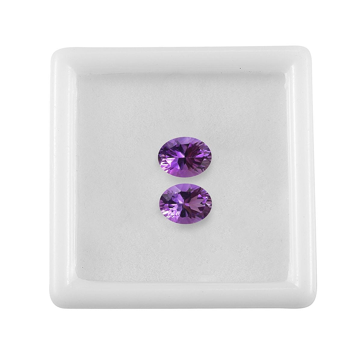 Mashamba Amethyst Set of 2 (Ovl 8x6 mm) 2.28 ctw Loose Gemstone