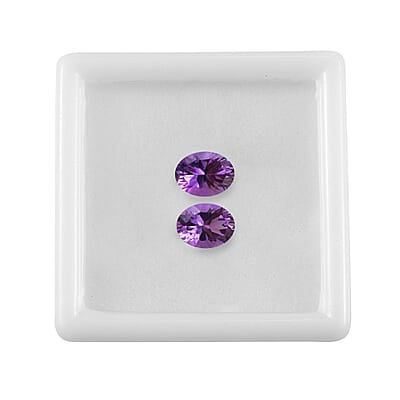 Mashamba Amethyst Set of 2 (Ovl 8x6 mm) 2.28 ctw Loose Gemstone