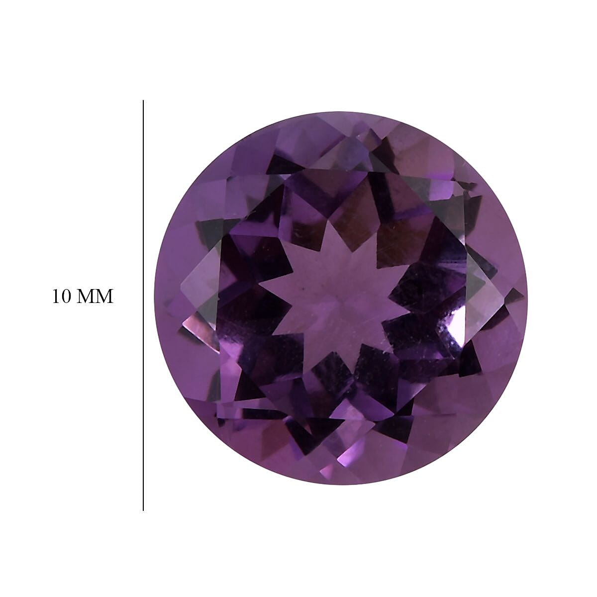 Mashamba Amethyst (Rnd 10 mm) 3.04 ctw Loose Gemstone