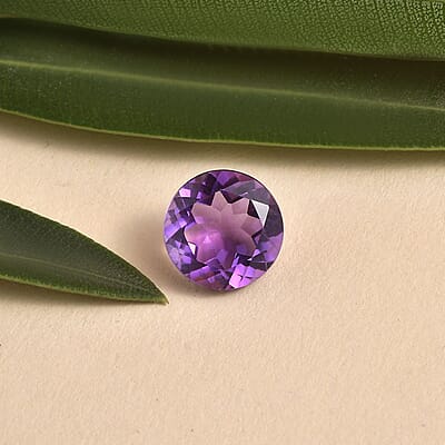 AAA Mashamba Amethyst (Rnd 10 mm) 3.19 ctw Loose Gemstone