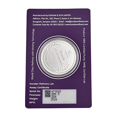 Kundan 999.9 Fine Silver The Best MOM Coin 20 Grams