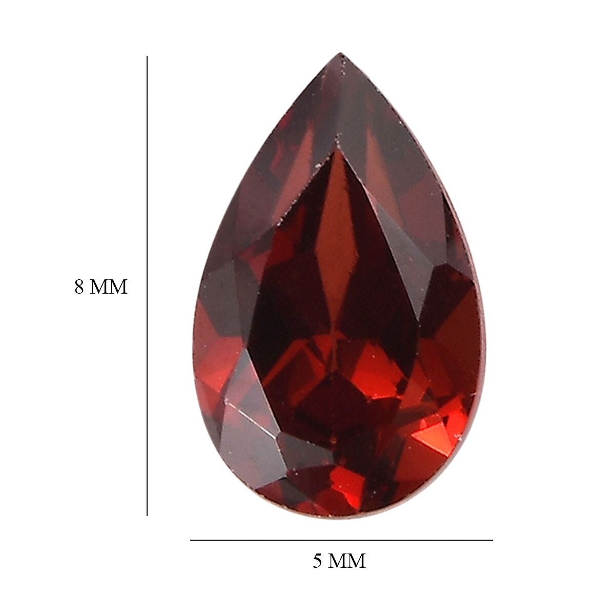 Mozambique Garnet Set of 2 (Pear 8x5 mm) 1.90 ctw Loose Gemstone image number 4