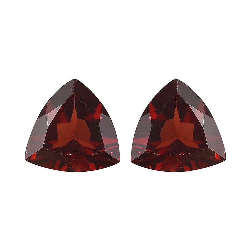 AA Mozambique Garnet Set of 2 (Trl 8 mm) 3.21 ctw Loose Gemstone