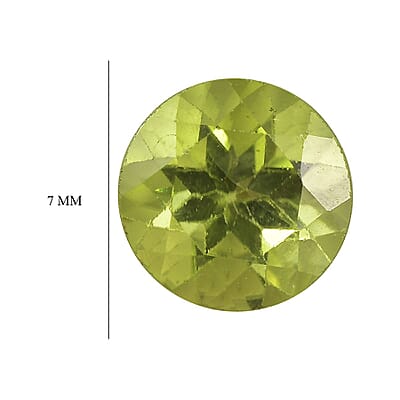 Peridot Set of 2 (Rnd 7 mm) 2.87 ctw Loose Gemstone