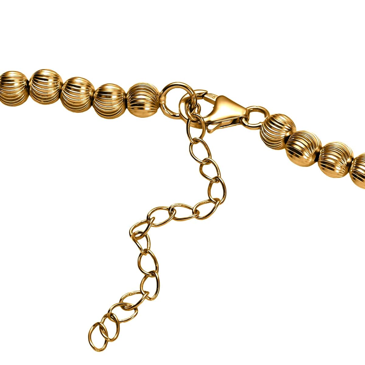 Texture Beaded Necklace in 18K Vermeil Yellow Gold Over Sterling Silver 18-20 Inches 20.20 Grams image number 4