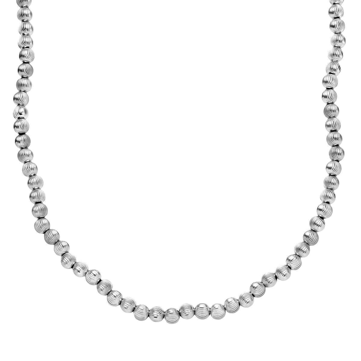 Texture Beaded Necklace in Sterling Silver 18-20 Inches 20.20 Grams image number 0