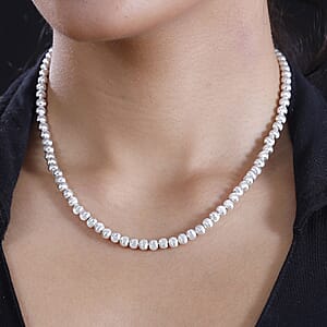 D'Joy Texture Beaded Necklace in Sterling Silver 18-20 Inches 20.20 Grams