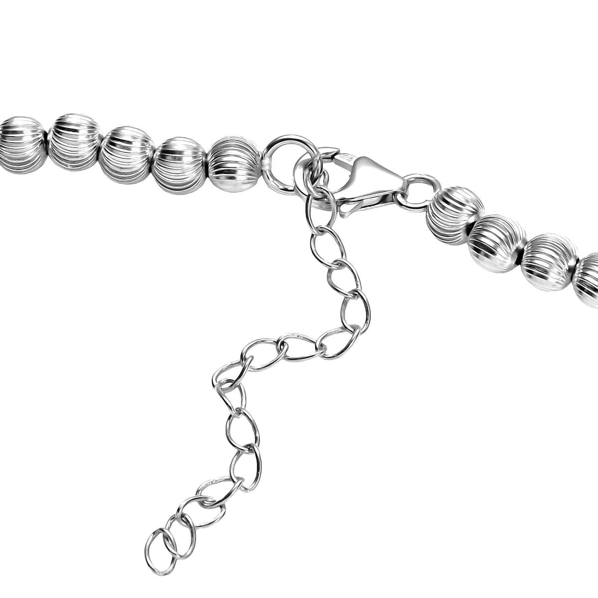 Texture Beaded Necklace in Sterling Silver 18-20 Inches 20.20 Grams image number 4