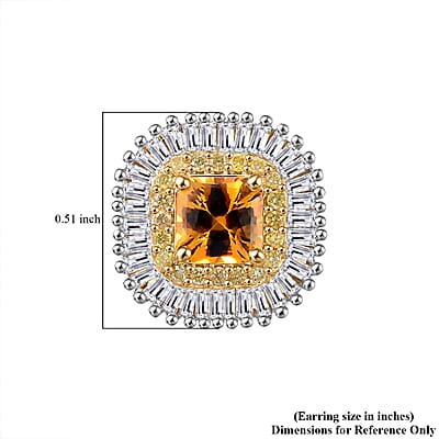 Certified & Appraised Luxoro AAA Songea Sapphire, I2 White and Yellow Diamond 2.45 ctw Double Halo Stud Earrings in 14K Yellow Gold