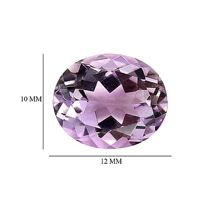 Rose De France Amethyst Set of 2 (Ovl 12x10 mm) 8.64 ctw Loose Gemstone