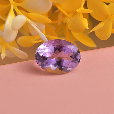AA Rose De France Amethyst (Ovl 16x12 mm) 6.57 ctw Loose Gemstone