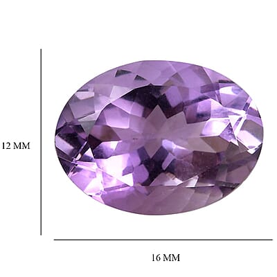AA Rose De France Amethyst (Ovl 16x12 mm) 6.57 ctw Loose Gemstone