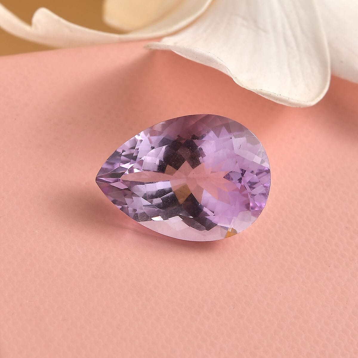 Rose De France Amethyst (Pear 18x13 mm) 9.63 ctw Loose Gemstone image number 1