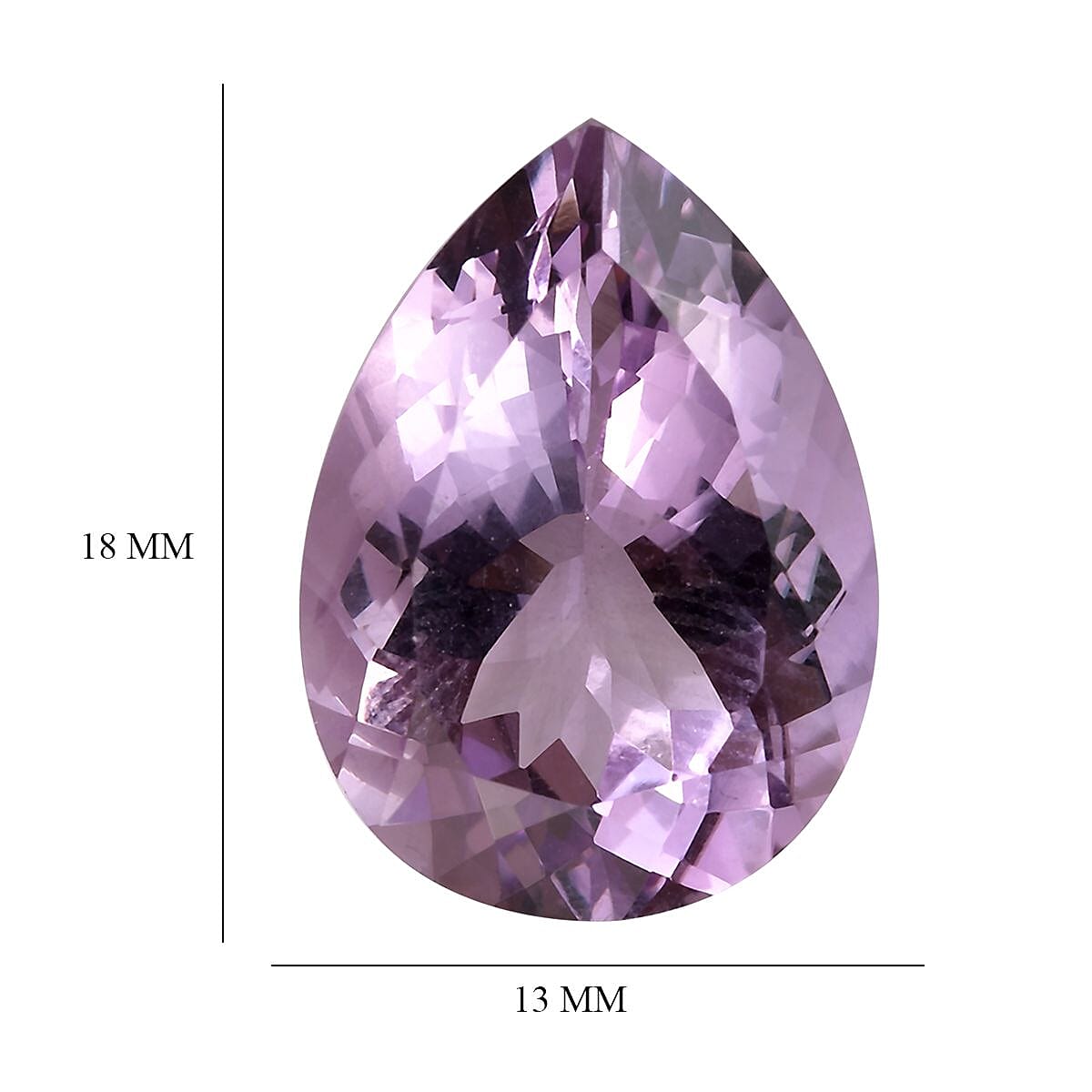 Rose De France Amethyst (Pear 18x13 mm) 9.63 ctw Loose Gemstone image number 4