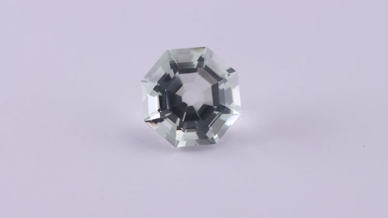 Montezuma Prasiolite (Octillion 14 mm) 8.86 ctw Loose Gemstone