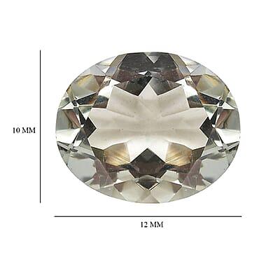 Montezuma Prasiolite Set of 2 (Ovl 12x10 mm) 8.03 ctw Loose Gemstone