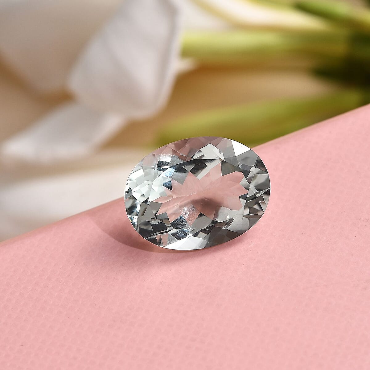 Montezuma Prasiolite (Ovl 16x12 mm) 7.78 ctw Loose Gemstone image number 1