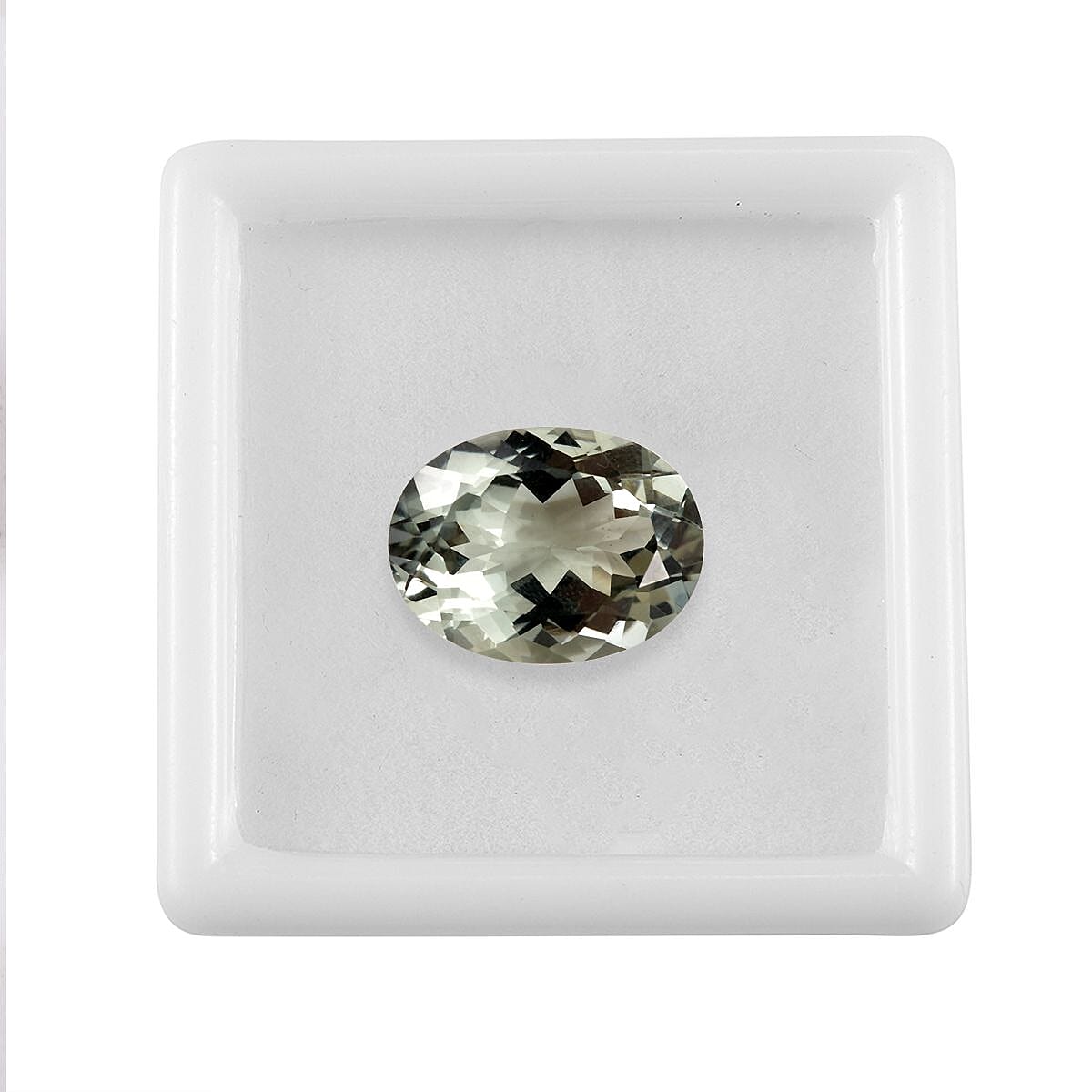 Montezuma Prasiolite (Ovl 16x12 mm) 7.78 ctw Loose Gemstone image number 3