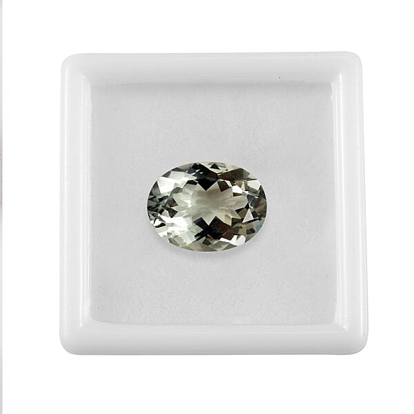 Montezuma Prasiolite (Ovl 16x12 mm) 7.78 ctw Loose Gemstone